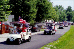 private campgrounds feature many activities - golf car parade